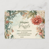 Baby in Bloom Floral Wildflower Diapper Raffle Informatiekaartje (Voorkant)