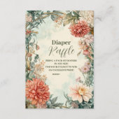 Baby in Bloom Floral Wildflower Diapper Raffle Informatiekaartje (Voorkant)