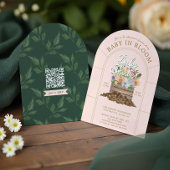 Baby in Bloom Floral Wood Crate Garden Baby shower Kaart