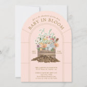 Baby in Bloom Floral Wood Crate Garden Baby shower Kaart (Voorkant)