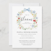 Baby in Bloom Floral Wreath Baby Shower Kaart (Voorkant)