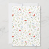 Baby in Bloom Floral Wreath Baby Shower Kaart (Achterkant)