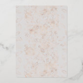 baby in bloom florale baby shower folie uitnodiging (Achterkant)