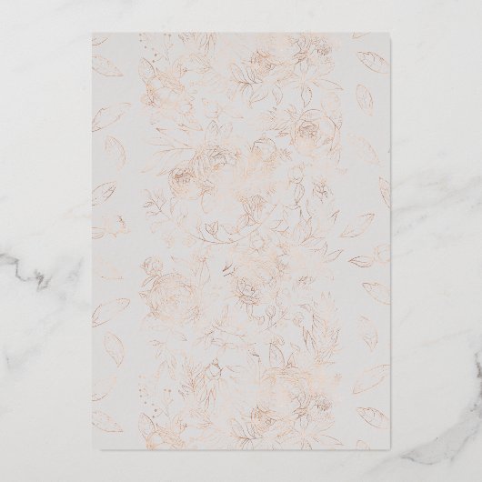 baby in bloom florale baby shower folie uitnodiging (Achterkant)