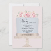 baby in bloom florale cake baby shower nodigt uit (Voorkant)