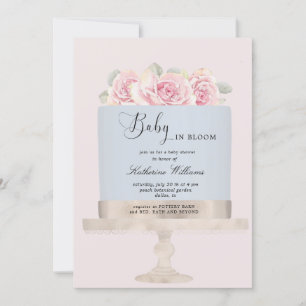 baby in bloom florale cake baby shower nodigt uit