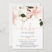 Baby in Bloom florale lileuzen baby shower Kaart (Voorkant)