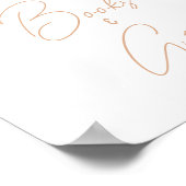 Baby in Bloom Florals Baby shower Boeken en gesche Poster (Hoek)