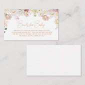 Baby in Bloom Florals Baby shower Boeken voor Baby Informatiekaartje (Voorkant / Achterkant)