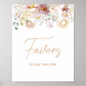 Baby in Bloom Florals Baby shower Favorieten Poster (Voorkant)
