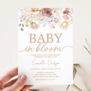 Baby in Bloom Florals Baby shower Kaart