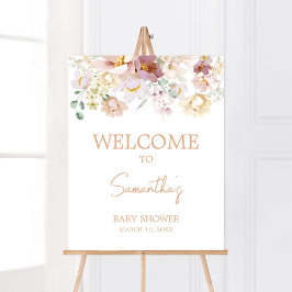 Baby in Bloom Florals Baby shower Welkom Poster