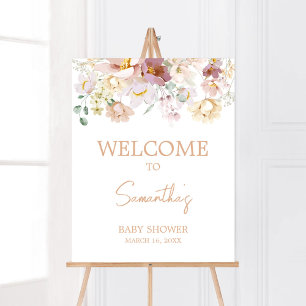 Baby in Bloom Florals Baby shower Welkom Poster