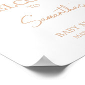 Baby in Bloom Florals Baby shower Welkom Poster (Hoek)