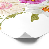 Baby in Bloom Flower Baby shower Welcome Sign. Poster (Hoek)