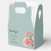 Baby in Bloom Flower Roos Roze Baby shower Bedankdoosjes (Geopend)