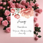 Baby in Bloom Flower Roos Roze Baby shower Favorie Poster