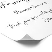 Baby in Bloom Flower Roos Roze Baby shower Favorie Poster (Hoek)