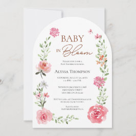 Baby in Bloom Flower thema Baby shower Arch Kaart