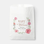 Baby In Bloom Flower Theme Custom Baby shower Bedankzakje (Voorkant)