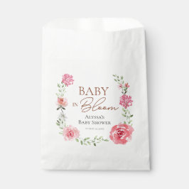 Baby In Bloom Flower Theme Custom Baby shower Bedankzakje