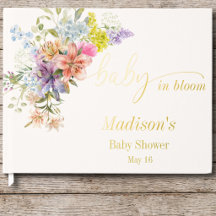 Baby in Bloom Folie Baby Shower Gastboek
