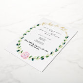 Baby In Bloom - Folie Shower Uitnodiging (Gedraaid)