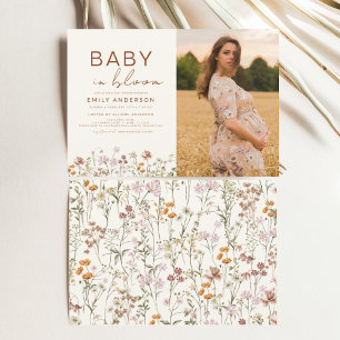 Baby in Bloom Foto Baby shower Tuin Kaart