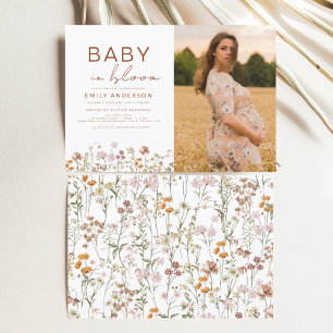 Baby in Bloom Foto Baby shower Tuin Kaart
