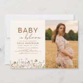 Baby in Bloom Foto Baby shower Tuin Kaart (Voorkant)