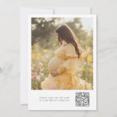 Baby in Bloom Foto wilde bloem geel Baby shower Kaart (Achterkant)