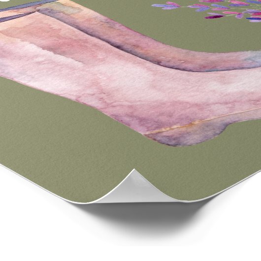 Baby in Bloom Garden Baby shower Welkomstbord Poster (Hoek)