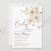 Baby in Bloom Garden Botanical Baby shower Kaart (Voorkant)