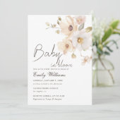 Baby in Bloom Garden Botanical Baby shower Kaart (Staand voorkant)