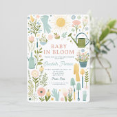 Baby in Bloom Garden Flowers Kleurrijk Baby shower Kaart