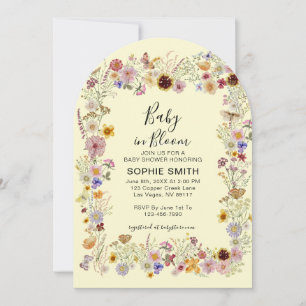 Baby in Bloom Garden Party Vlinders Baby shower Kaart