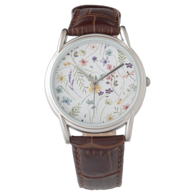 Baby in Bloom Garden Wildflower  Horloge (Voorkant)