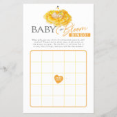 Baby in bloom geel baby shower bingovoorspellingen flyer (Voorkant)