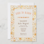 Baby in Bloom geperste bloemen baby shower Kaart (Voorkant)