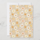 Baby in Bloom geperste bloemen baby shower Kaart (Achterkant)