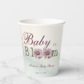 Baby in Bloom Gerber Daisies Baby shower Papieren Bekers (Voorkant)