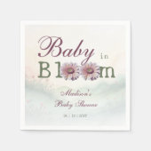 Baby in Bloom Gerber Daisies Baby shower Servet (Voorkant)