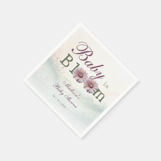 Baby in Bloom Gerber Daisies Baby shower Servet (Hoek)