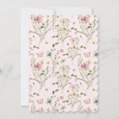 Baby in Bloom Girl Baby Shower Kaart (Achterkant)