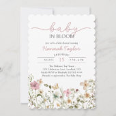 Baby in Bloom Girl Baby Shower Kaart (Voorkant)