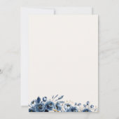 Baby in Bloom Gold Arch Blue Roos Baby shower Kaart (Achterkant)