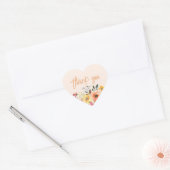 Baby in Bloom Goud Sinaasappel Baby shower Hart Sticker (Envelop)