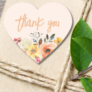 Baby in Bloom Goud Sinaasappel Baby shower Hart Sticker