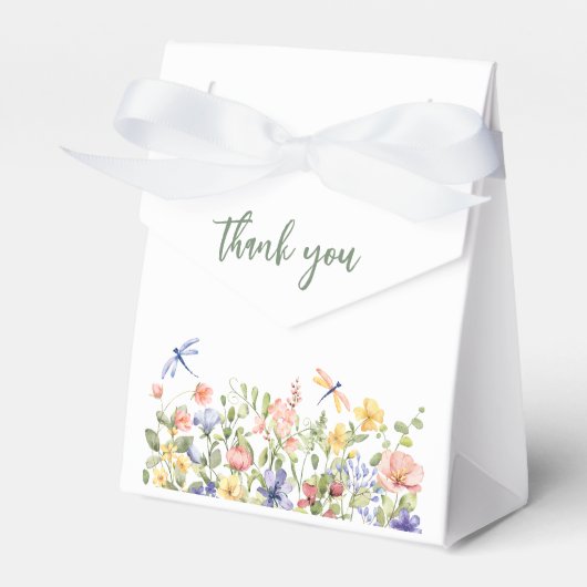 Baby in Bloom Green Wildflower Baby shower Bedankdoosjes (Voorkant Zijde)