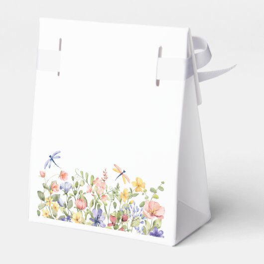 Baby in Bloom Green Wildflower Baby shower Bedankdoosjes (Achterkant)